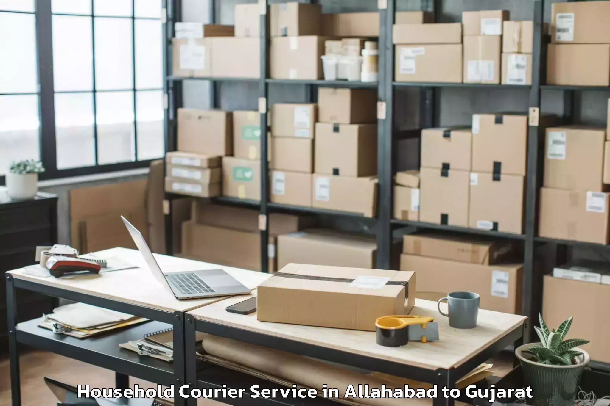 Book Allahabad to Unjha Household Courier Online